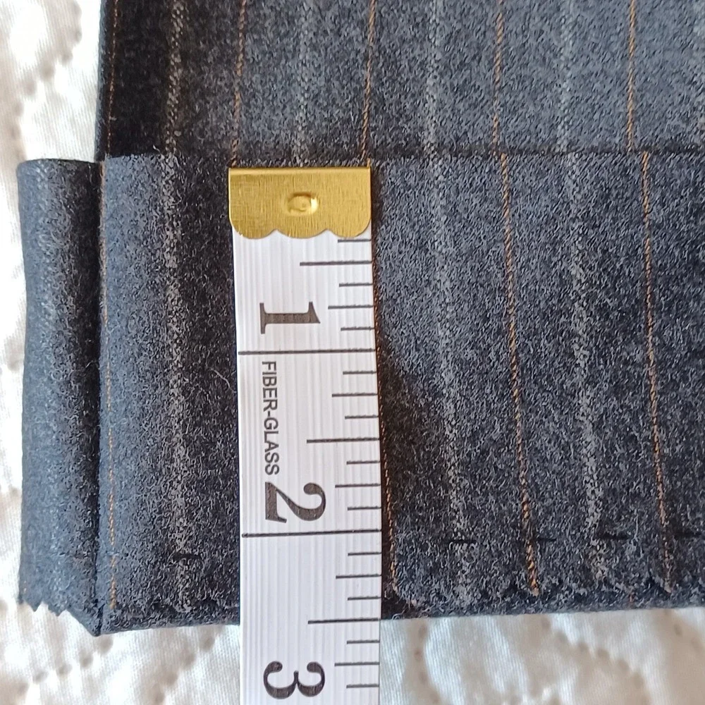 Hickey Freeman Madison Suit Mens 44L Charcoal Grey Pinstripe Worsted Wool‎ 3-Btn